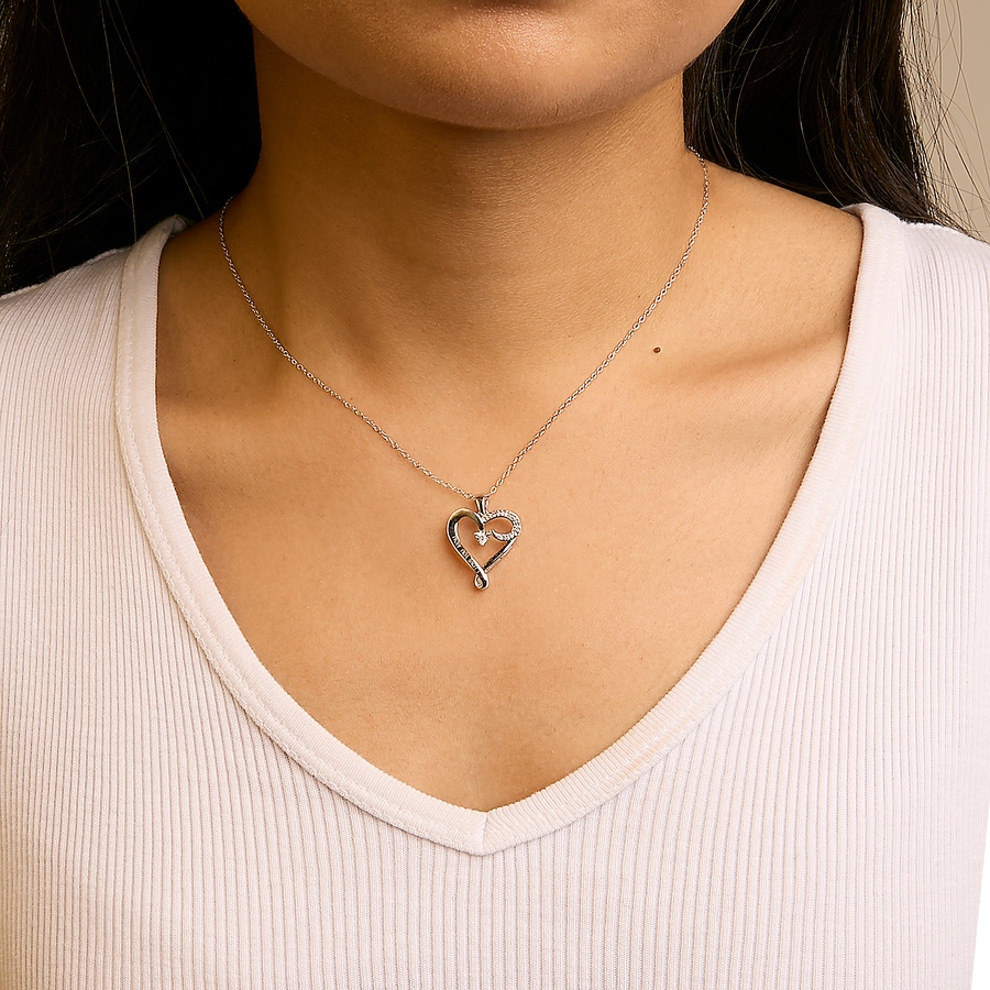 Image 990399_ALTMORE3.jpg, Product 990-399 / Price $195.75, .925 Sterling Silver Diamond Accent
"I LOVE YOU MOM" Heart Pendant Necklace (J-K Color, I2-I3 Clarity) - 18" Inches from Haus of Brilliance on TSC.ca's Jewellery department