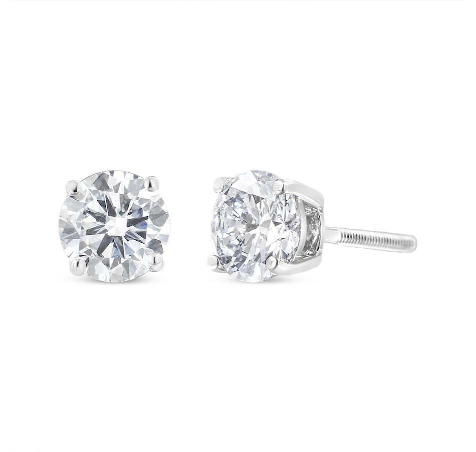 Image 990427_ALTMORE3.jpg, Product 990-427 / Price $1,998.00, 14K White Gold 1 1/2 Cttw Lab Grown Diamond Solitaire Stud Earrings with Screwbacks (F-G Color, VS2-SI1 Clarity) from Haus of Brilliance on TSC.ca's Jewellery department