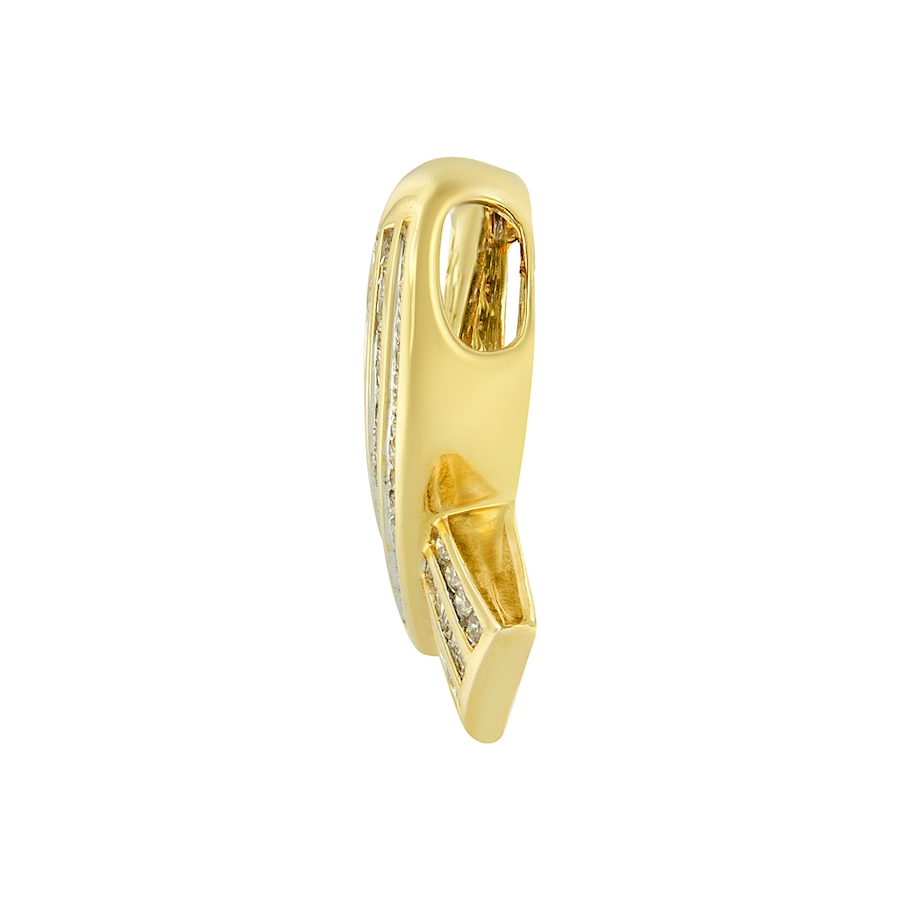 Image 990498_ALTMORE2.jpg, Product 990-498 / Price $15,606.00, 14K Yellow Gold 2 5/8 cttw Channel Set White Diamond Awareness Ribbon Pendant Necklace (G-H Color, VS1-VS2 Clarity) - NO CHAIN from Haus of Brilliance on TSC.ca's Jewellery department
