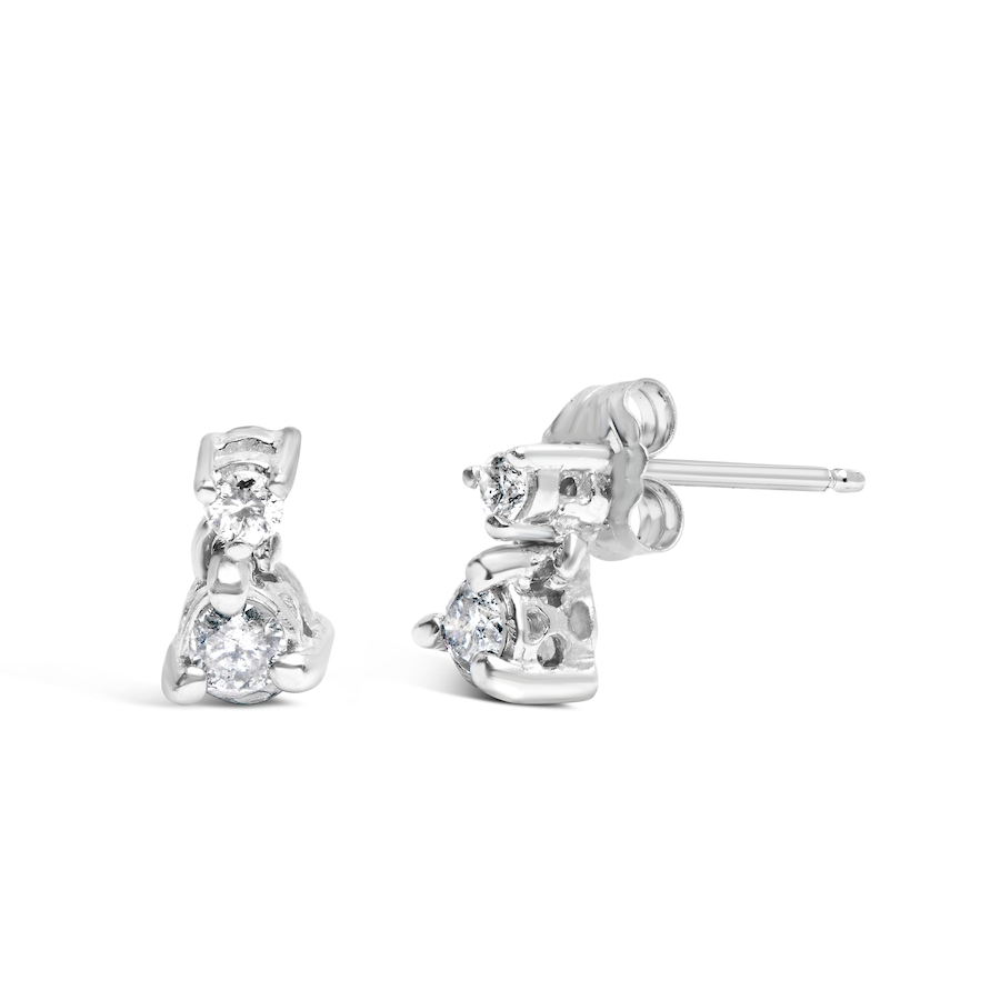 Image 990499_ALTMORE1.jpg, Product 990-499 / Price $2,396.00, 14K White Gold 1/4 Cttw Double Diamond Drop and Dangle Stud Earrings (H-I Color, SI1-SI2 Clarity) from Haus of Brilliance on TSC.ca's Jewellery department