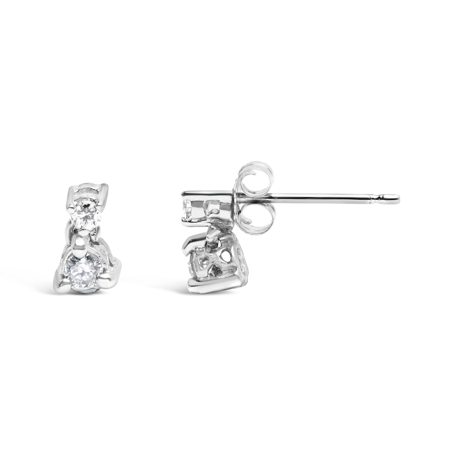 Image 990499_ALTMORE2.jpg, Product 990-499 / Price $2,396.00, 14K White Gold 1/4 Cttw Double Diamond Drop and Dangle Stud Earrings (H-I Color, SI1-SI2 Clarity) from Haus of Brilliance on TSC.ca's Jewellery department