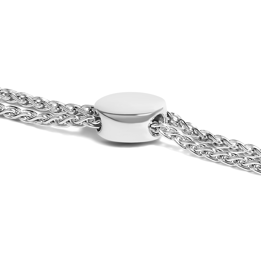 Image 990520_ALTMORE1.jpg, Product 990-520 / Price $831.00, .925 Sterling Silver Diamond Cushion Frame Heart-Sides Twist 4”-10” Adjustable Bolo Tennis Bolo Bracelet (I-J Color, I3 Clarity) from Haus of Brilliance on TSC.ca's Jewellery department