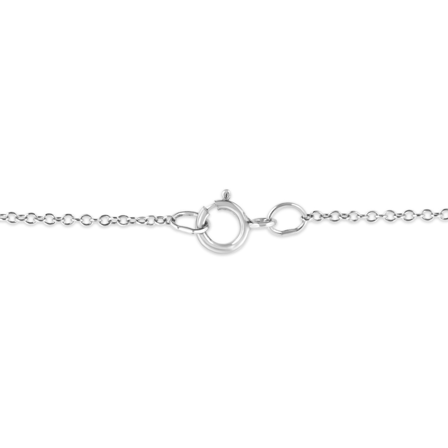 Image 990536_ALTMORE3.jpg, Product 990-536 / Price $855.00, Matte Finished .925 Sterling Silver Diamond Accent Double Flower Shape 18" Satin Finished Pendant Necklace (I-J Color, I1-I2 Clarity) from Haus of Brilliance on TSC.ca's Jewellery department