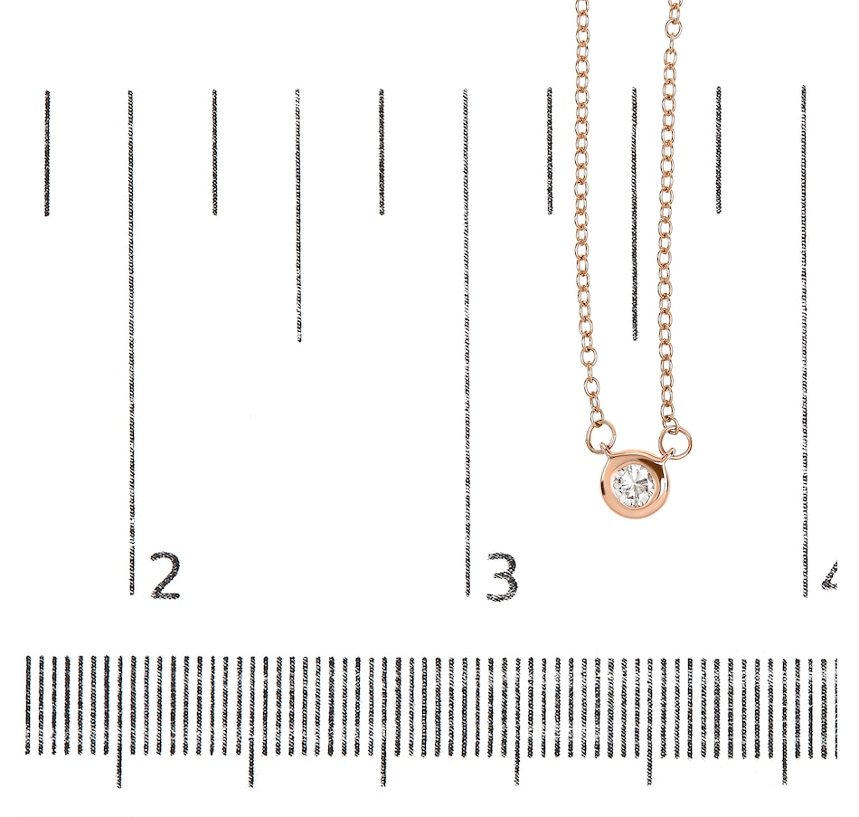 Image 990541_ALTMORE5.jpg, Product 990-541 / Price $1,062.00, 10K Rose Gold 1/5 Carat Round Brilliant-Cut Diamond Modern Bezel-Set Solitaire 16"-18" Pendant Necklace (H-I Color, SI2-I1 Clarity) from Haus of Brilliance on TSC.ca's Jewellery department