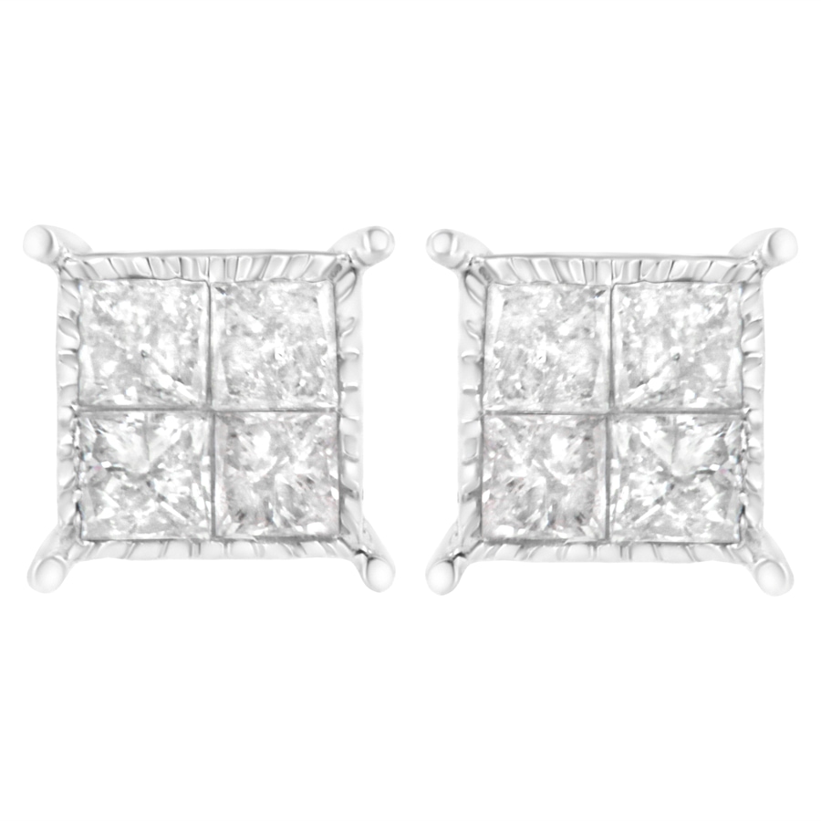 Image 990542.jpg, Product 990-542 / Price $1,073.25, Sterling Silver 3/4 cttw Composite Diamond Stud Earrings (I-J, I2-I3) from Haus of Brilliance on TSC.ca's Jewellery department