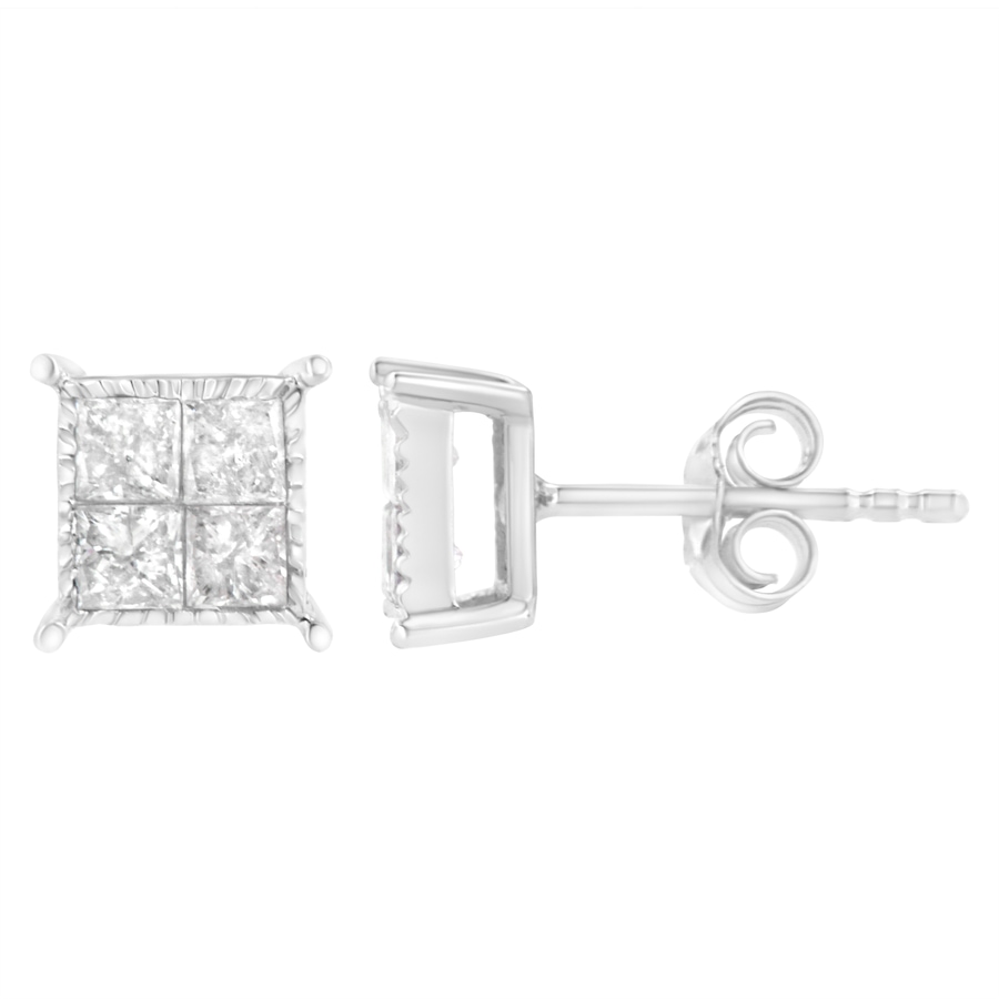 Image 990542_ALTMORE1.jpg, Product 990-542 / Price $1,073.25, Sterling Silver 3/4 cttw Composite Diamond Stud Earrings (I-J, I2-I3) from Haus of Brilliance on TSC.ca's Jewellery department