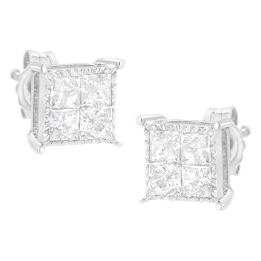 Image 990542_ALTMORE2.jpg, Product 990-542 / Price $1,073.25, Sterling Silver 3/4 cttw Composite Diamond Stud Earrings (I-J, I2-I3) from Haus of Brilliance on TSC.ca's Jewellery department