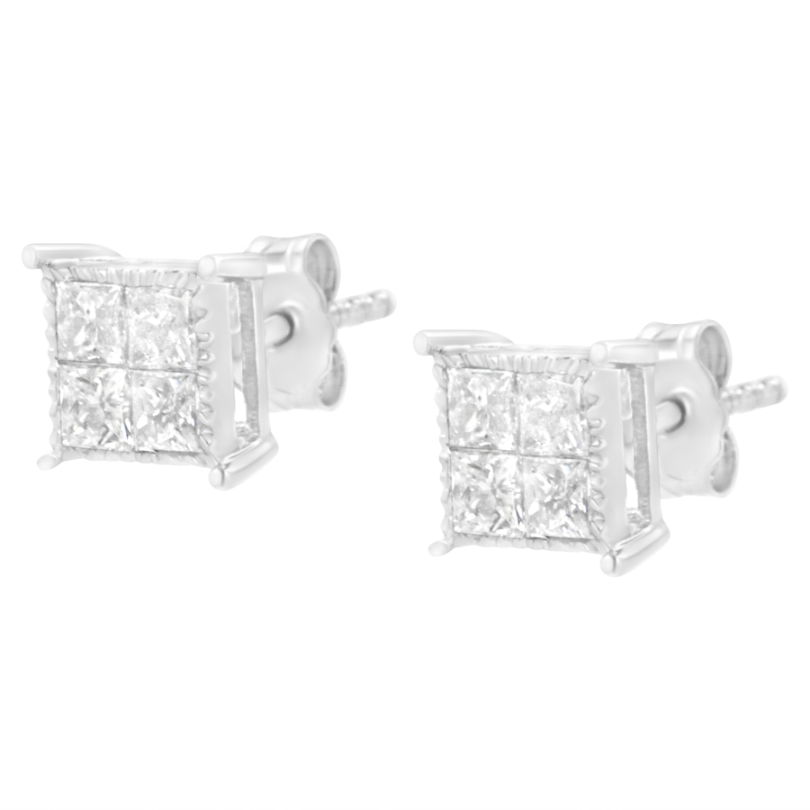 Image 990542_ALTMORE3.jpg, Product 990-542 / Price $1,073.25, Sterling Silver 3/4 cttw Composite Diamond Stud Earrings (I-J, I2-I3) from Haus of Brilliance on TSC.ca's Jewellery department