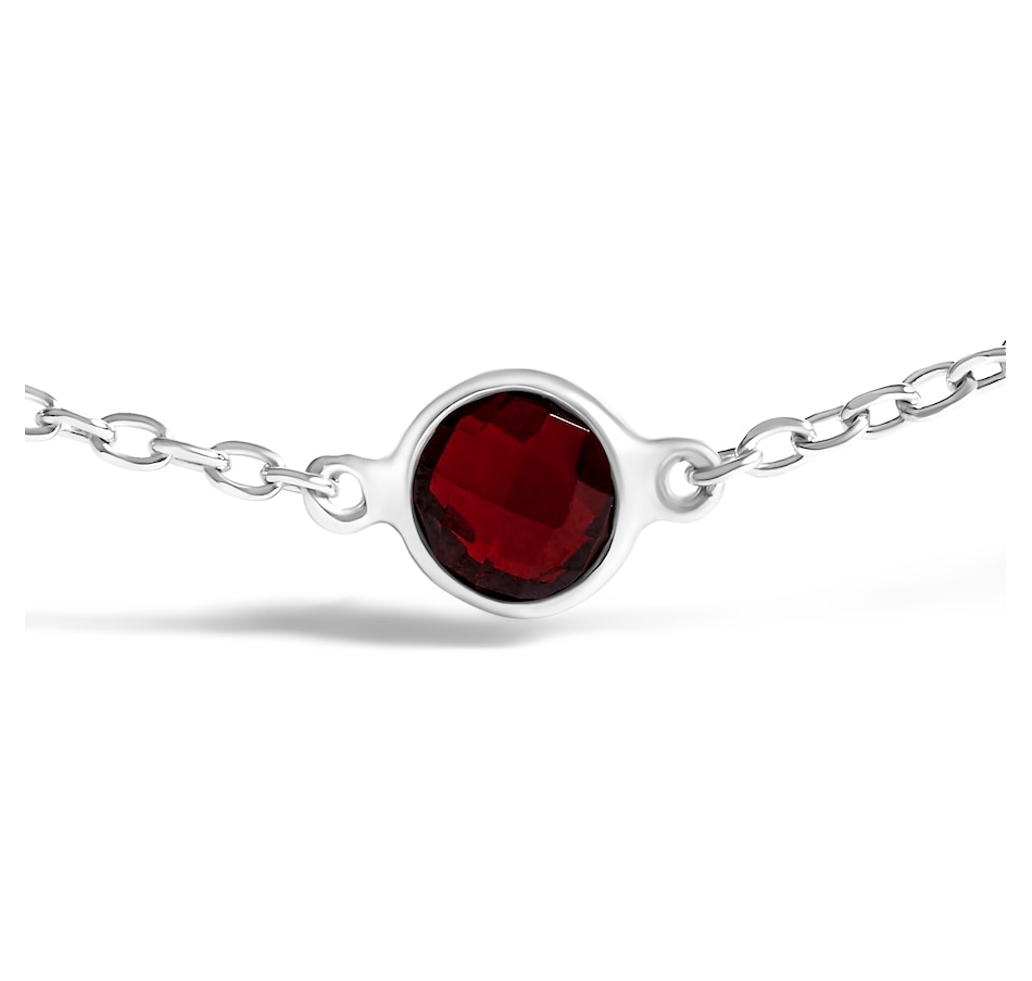 Image 990545_ALTMORE1.jpg, Product 990-545 / Price $582.00, .925 Sterling Silver Bezel Set Red Garnet 5 Station Adjustable Bolo Bracelet from Haus of Brilliance on TSC.ca's Jewellery department