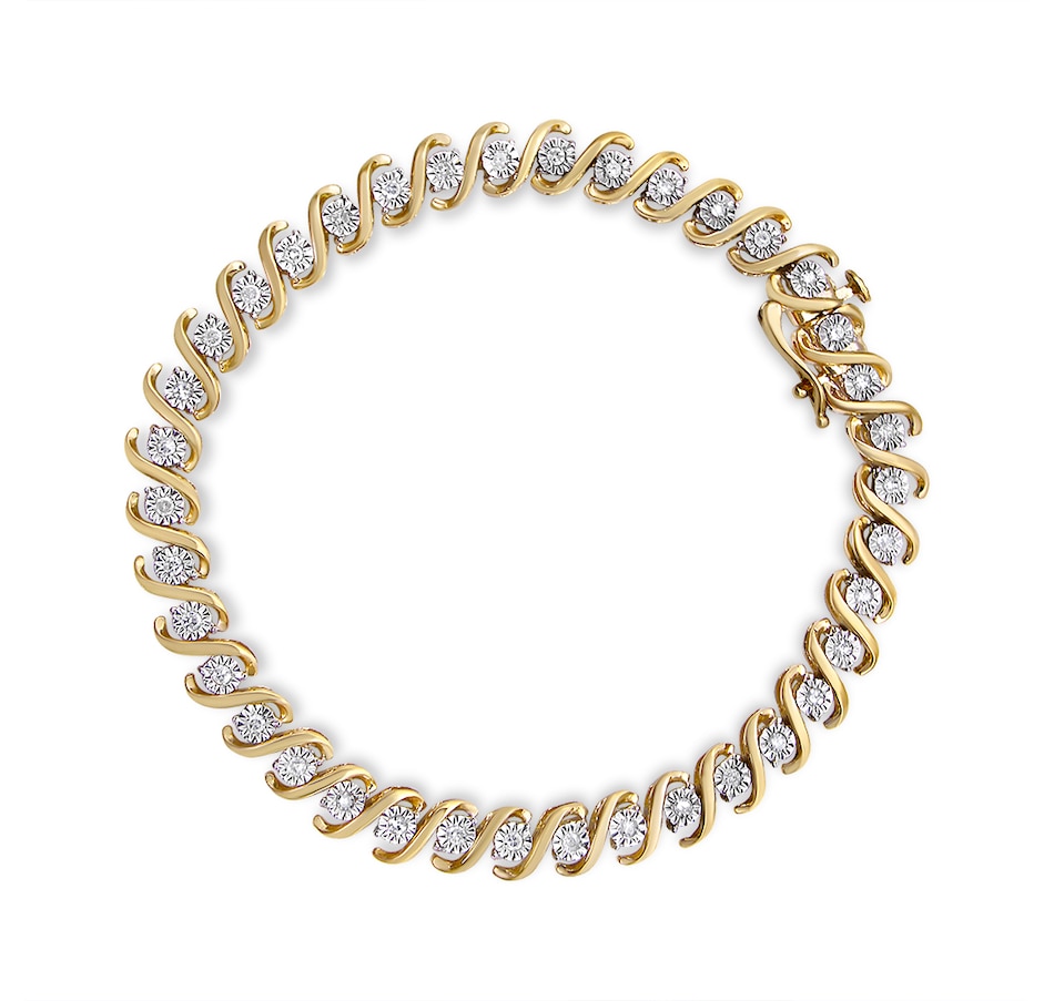 Image 990556_ALTMORE1.jpg, Product 990-556 / Price $1,849.00, Yellow Plated Sterling Silver Round-Cut Diamond Bracelet (0.5 cttw, H-I Color, I2-I3 Clarity) from Haus of Brilliance on TSC.ca's Jewellery department