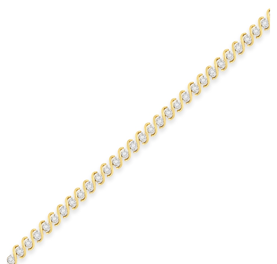 Image 990556_ALTMORE2.jpg, Product 990-556 / Price $1,849.00, Yellow Plated Sterling Silver Round-Cut Diamond Bracelet (0.5 cttw, H-I Color, I2-I3 Clarity) from Haus of Brilliance on TSC.ca's Jewellery department