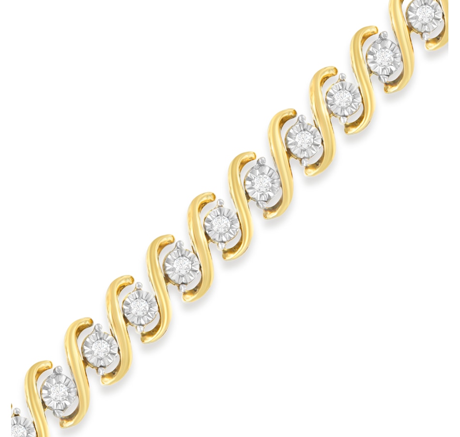 Image 990556_ALTMORE3.jpg, Product 990-556 / Price $1,849.00, Yellow Plated Sterling Silver Round-Cut Diamond Bracelet (0.5 cttw, H-I Color, I2-I3 Clarity) from Haus of Brilliance on TSC.ca's Jewellery department