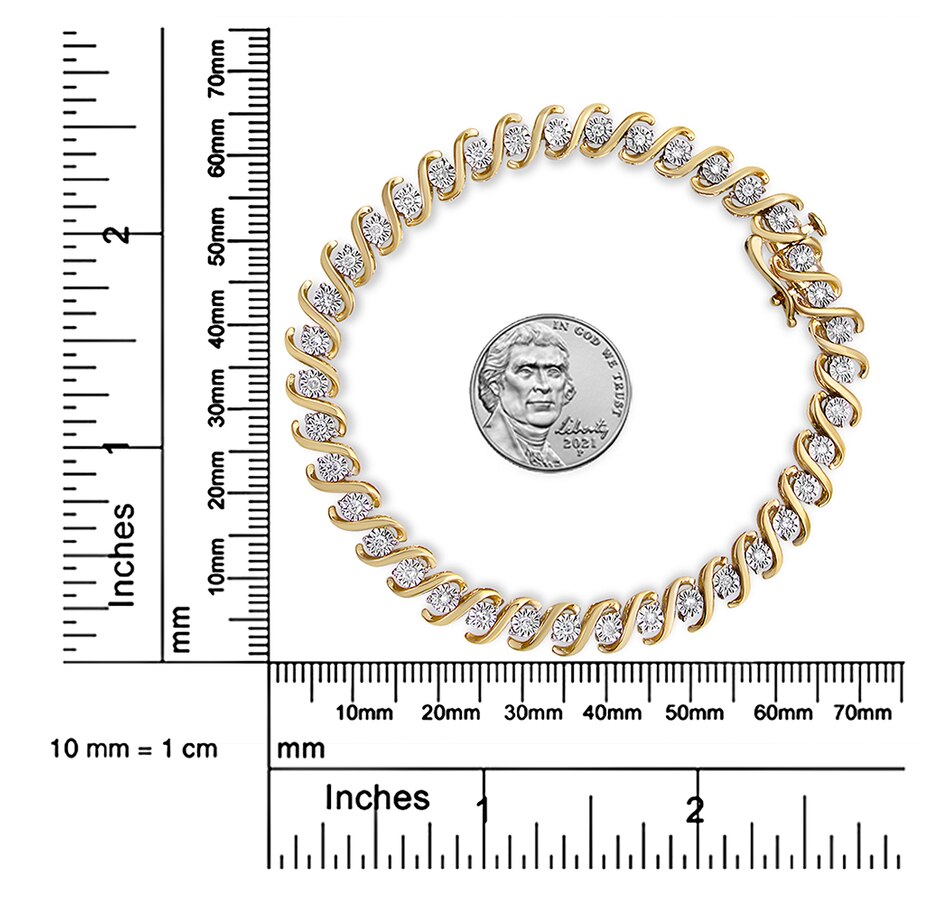 Image 990556_ALTMORE4.jpg, Product 990-556 / Price $1,849.00, Yellow Plated Sterling Silver Round-Cut Diamond Bracelet (0.5 cttw, H-I Color, I2-I3 Clarity) from Haus of Brilliance on TSC.ca's Jewellery department