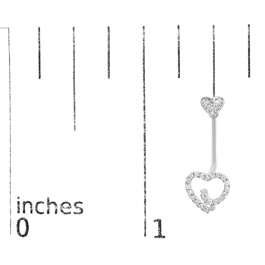 Image 990557_ALTMORE5.jpg, Product 990-557 / Price $667.00, .925 Sterling Silver 1/4 Cttw Diamond Swirl Heart Front/Back Earrings (I-J Color, I2-I3 Clarity) from Haus of Brilliance on TSC.ca's Jewellery department