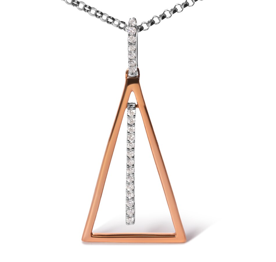 Image 990590_ALTMORE1.jpg, Product 990-590 / Price $2,572.00, 14K Rose and White Gold 1/8 Cttw Diamond Windchime 18" Pendant Necklace (G-H Color, SI1-SI2 Clarity) from Haus of Brilliance on TSC.ca's Jewellery department
