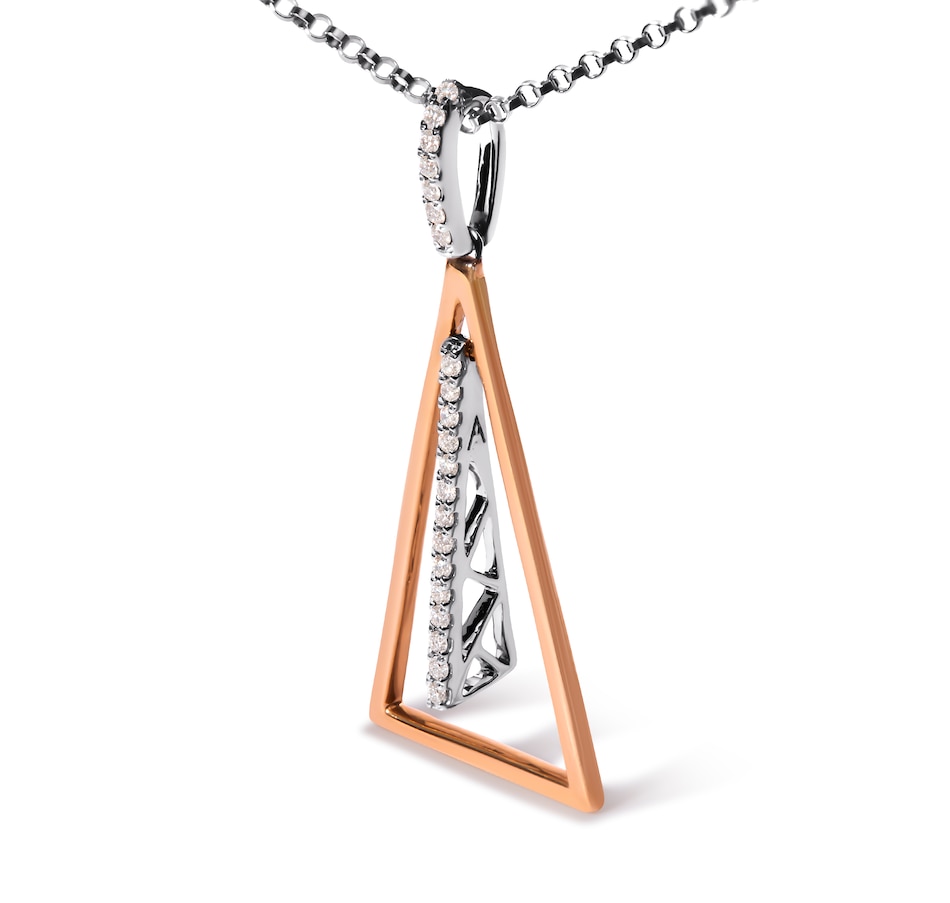 Image 990590_ALTMORE2.jpg, Product 990-590 / Price $2,572.00, 14K Rose and White Gold 1/8 Cttw Diamond Windchime 18" Pendant Necklace (G-H Color, SI1-SI2 Clarity) from Haus of Brilliance on TSC.ca's Jewellery department