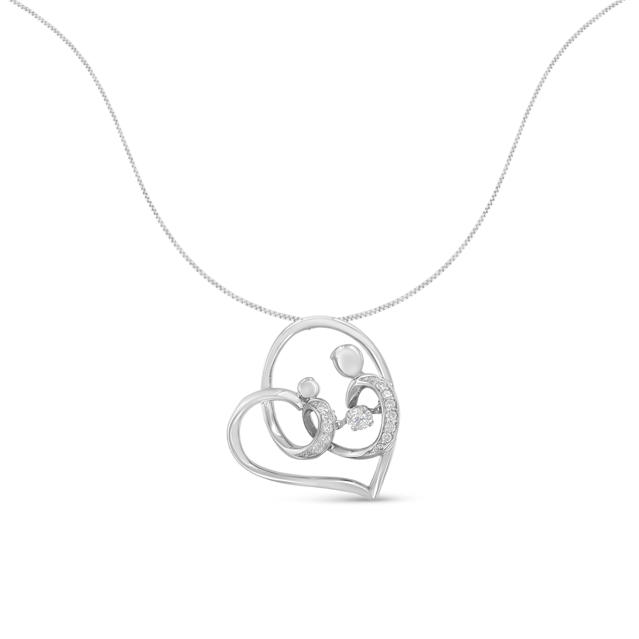 Image 990600_ALTMORE1.jpg, Product 990-600 / Price $808.00, .925 Sterling Silver 1/6 cttw Diamond Heart Pendant Necklace (H-I, I1-I2) from Haus of Brilliance on TSC.ca's Jewellery department