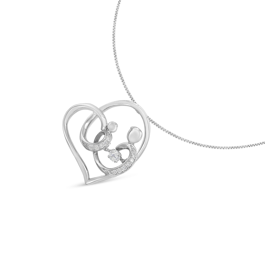 Image 990600_ALTMORE2.jpg, Product 990-600 / Price $808.00, .925 Sterling Silver 1/6 cttw Diamond Heart Pendant Necklace (H-I, I1-I2) from Haus of Brilliance on TSC.ca's Jewellery department