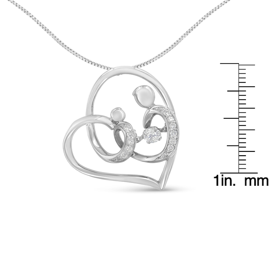 Image 990600_ALTMORE4.jpg, Product 990-600 / Price $808.00, .925 Sterling Silver 1/6 cttw Diamond Heart Pendant Necklace (H-I, I1-I2) from Haus of Brilliance on TSC.ca's Jewellery department