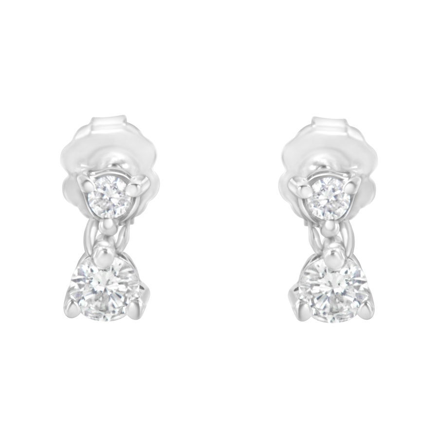 Image 990603_ALTMORE2.jpg, Product 990-603 / Price $3,116.00, 14KT White Gold 1/2 cttw Double Diamond Dangle Stud Earrings (H-I, I1-I2) from Haus of Brilliance on TSC.ca's Jewellery department