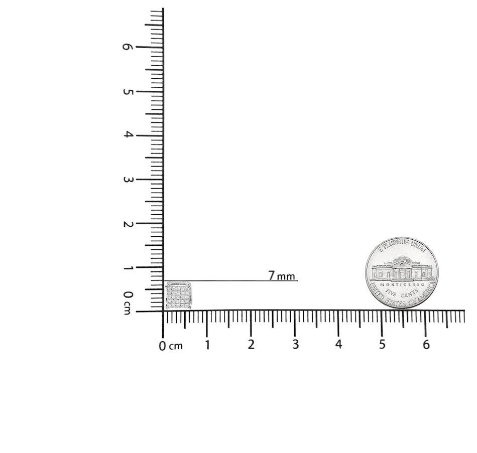 Image 990604_ALTMORE4.jpg, Product 990-604 / Price $2,256.00, 10K White Gold 1/2 Cttw Princess Cut Diamond Square Shaped Multi Stone Stud Earrings (H-I Color, SI1-SI2 Clarity) from Haus of Brilliance on TSC.ca's Jewellery department