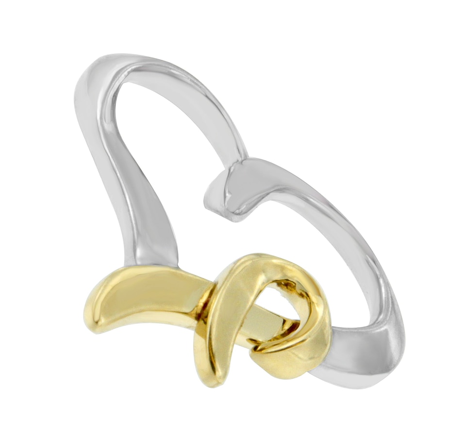 Image 990605_ALTMORE2.jpg, Product 990-605 / Price $855.00, .925 Sterling Silver and 14K Yellow Gold Two-Tone Heart Shaped Pendant Necklace from Haus of Brilliance on TSC.ca's Jewellery department