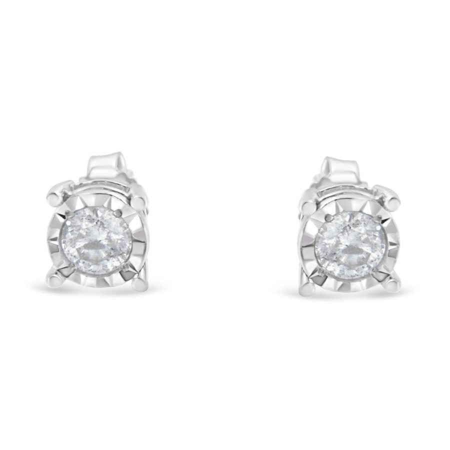 Image 990615_ALTMORE2.jpg, Product 990-615 / Price $1,603.00, .925 Sterling Silver 1/2 Cttw Near Colorless Round Brilliant-Cut Diamond Miracle-Set Stud Earrings (H-I Color, I2-I3 Clarity) from Haus of Brilliance on TSC.ca's Jewellery department
