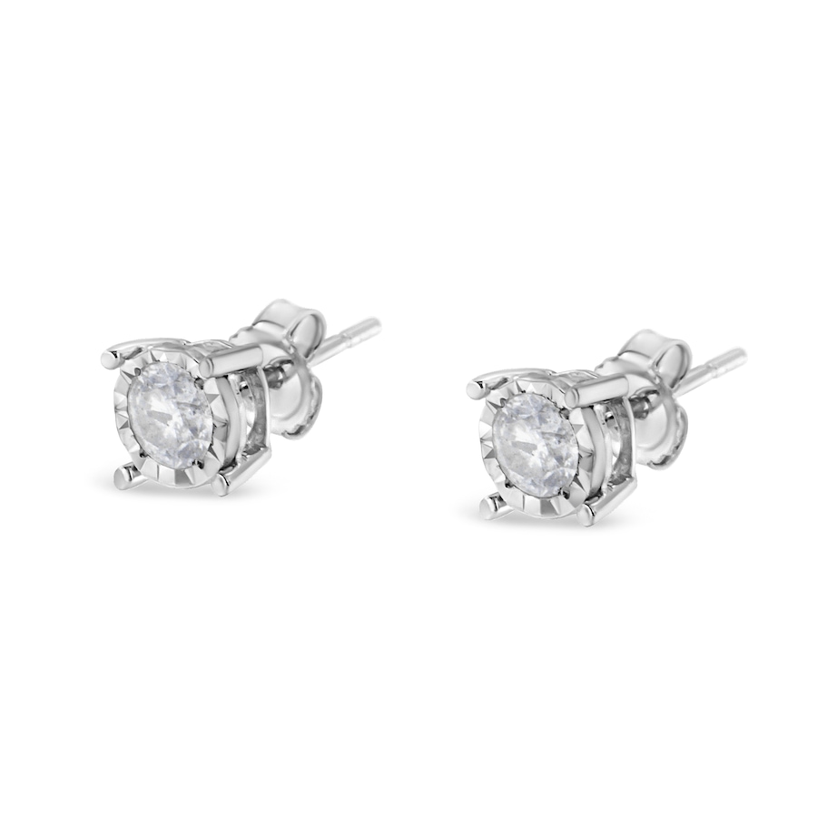 Image 990615_ALTMORE3.jpg, Product 990-615 / Price $1,603.00, .925 Sterling Silver 1/2 Cttw Near Colorless Round Brilliant-Cut Diamond Miracle-Set Stud Earrings (H-I Color, I2-I3 Clarity) from Haus of Brilliance on TSC.ca's Jewellery department