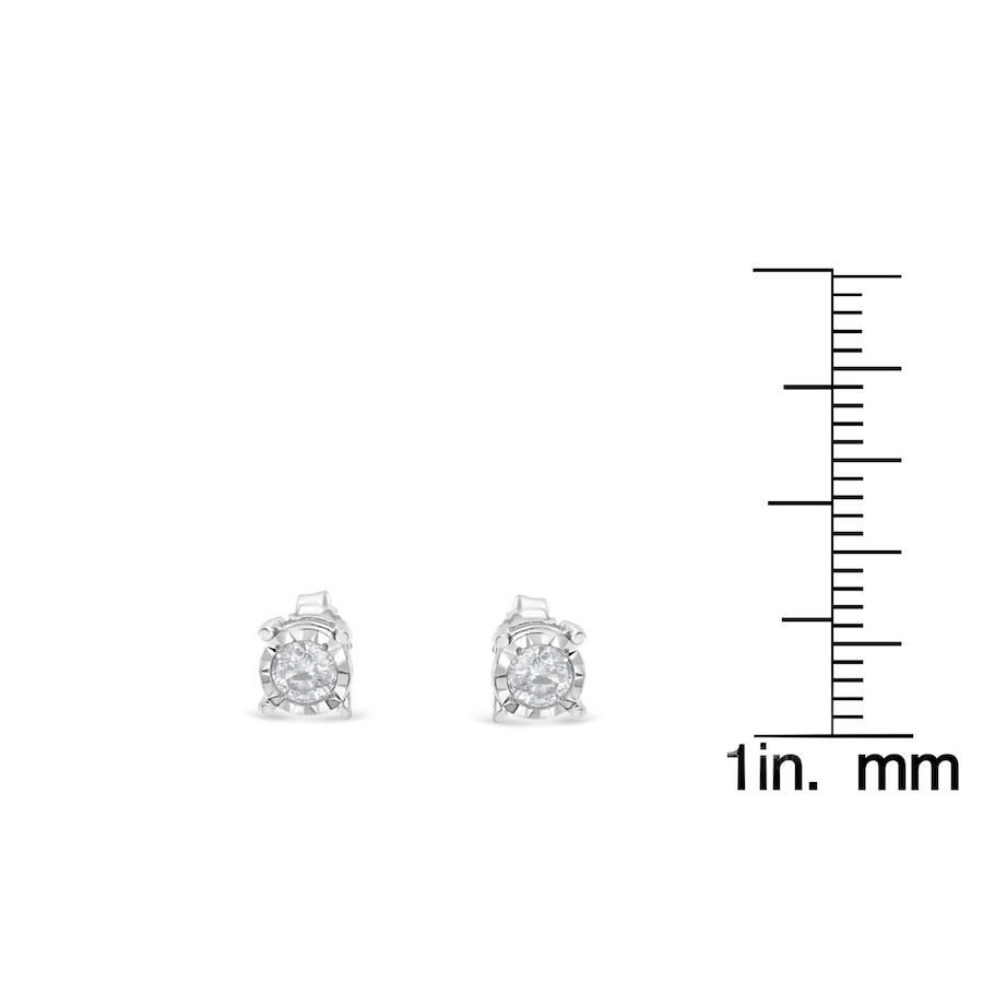 Image 990615_ALTMORE5.jpg, Product 990-615 / Price $1,603.00, .925 Sterling Silver 1/2 Cttw Near Colorless Round Brilliant-Cut Diamond Miracle-Set Stud Earrings (H-I Color, I2-I3 Clarity) from Haus of Brilliance on TSC.ca's Jewellery department