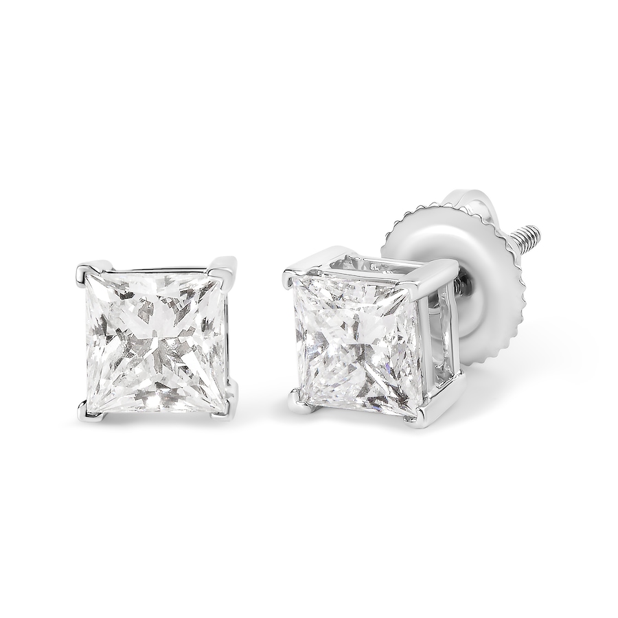 Image 990630_ALTMORE1.jpg, Product 990-630 / Price $11,753.00, 14K White Gold 1 1/2 Cttw Clarity Enhanced Princess Cut Diamond Solitaire Stud Earrings (I-J Color, I1-I2 Clarity) from Haus of Brilliance on TSC.ca's Jewellery department