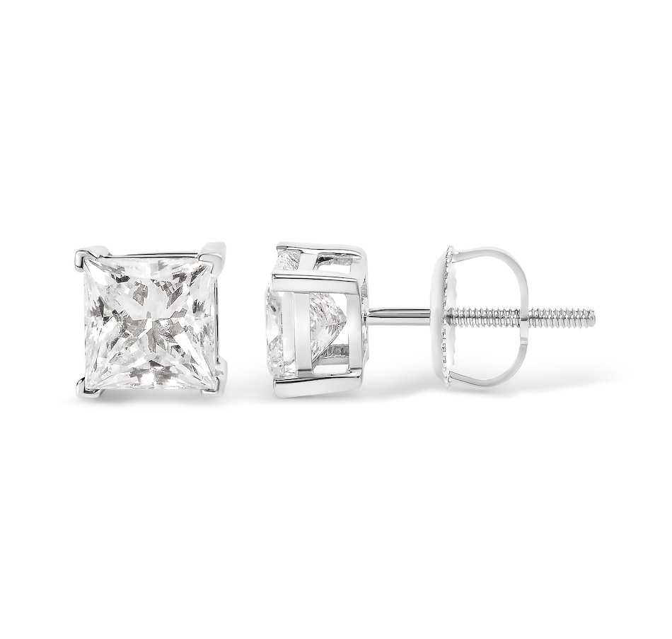 Image 990630_ALTMORE2.jpg, Product 990-630 / Price $11,753.00, 14K White Gold 1 1/2 Cttw Clarity Enhanced Princess Cut Diamond Solitaire Stud Earrings (I-J Color, I1-I2 Clarity) from Haus of Brilliance on TSC.ca's Jewellery department