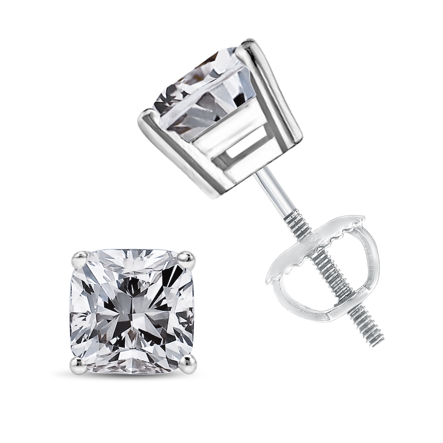 Image 990630_ALTMORE3.jpg, Product 990-630 / Price $11,753.00, 14K White Gold 1 1/2 Cttw Clarity Enhanced Princess Cut Diamond Solitaire Stud Earrings (I-J Color, I1-I2 Clarity) from Haus of Brilliance on TSC.ca's Jewellery department