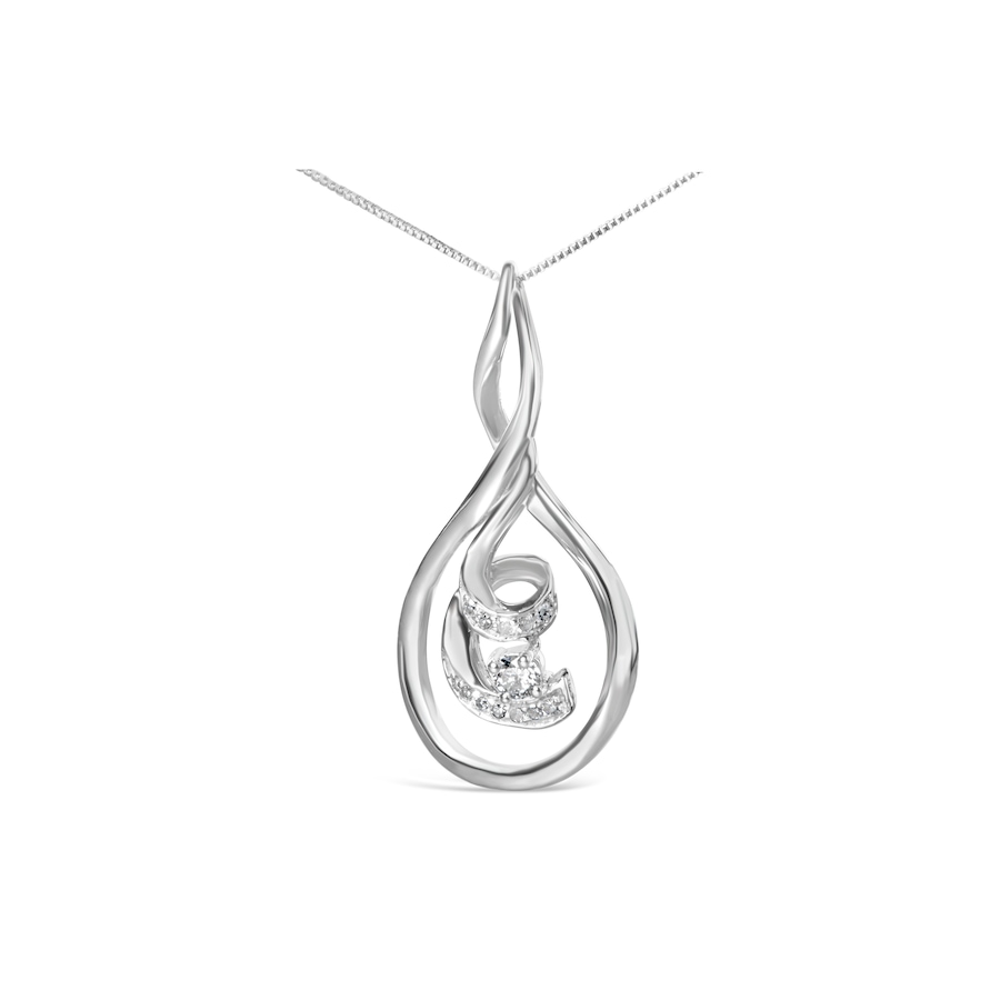 Image 990644_ALTMORE1.jpg, Product 990-644 / Price $1,799.00, Espira 10K White Gold 1/8 cttw Round Cut Diamond Layered Spiral Pendant Necklace (I-J, I1-I2) from Haus of Brilliance on TSC.ca's Jewellery department