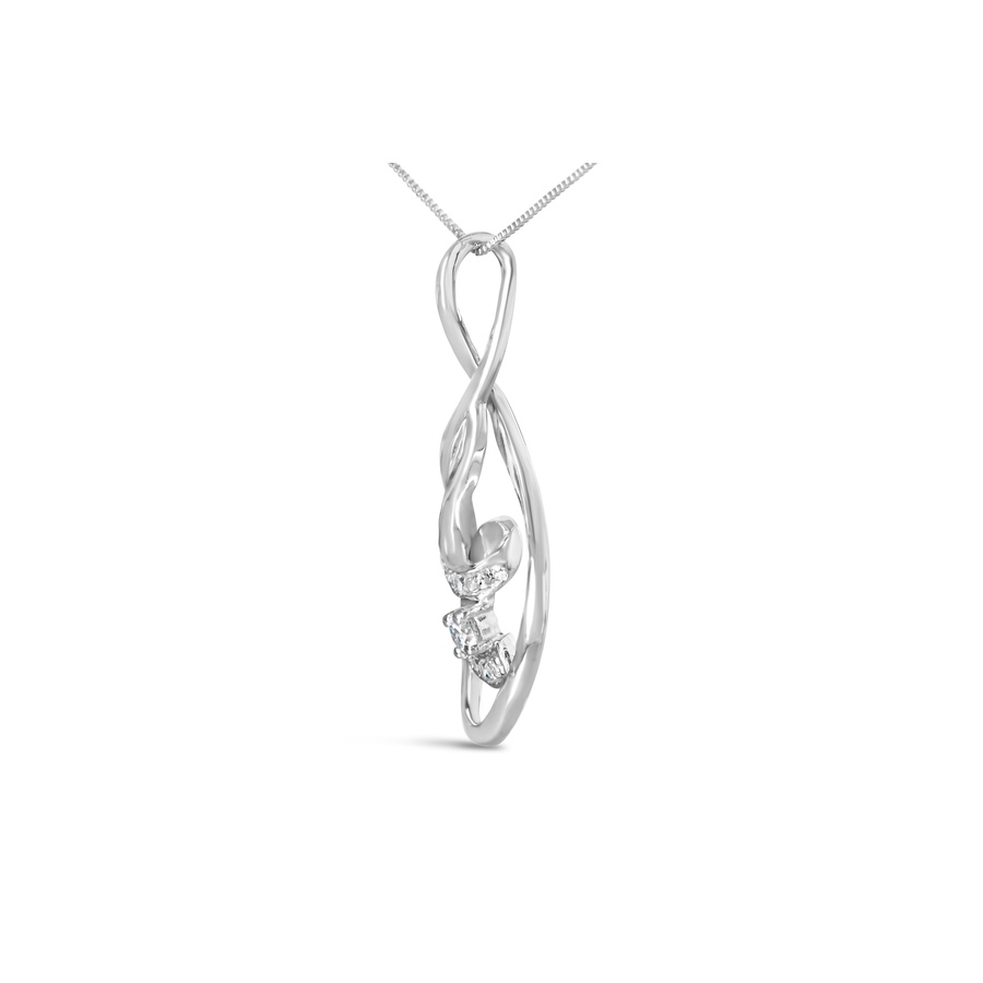 Image 990644_ALTMORE2.jpg, Product 990-644 / Price $1,799.00, Espira 10K White Gold 1/8 cttw Round Cut Diamond Layered Spiral Pendant Necklace (I-J, I1-I2) from Haus of Brilliance on TSC.ca's Jewellery department