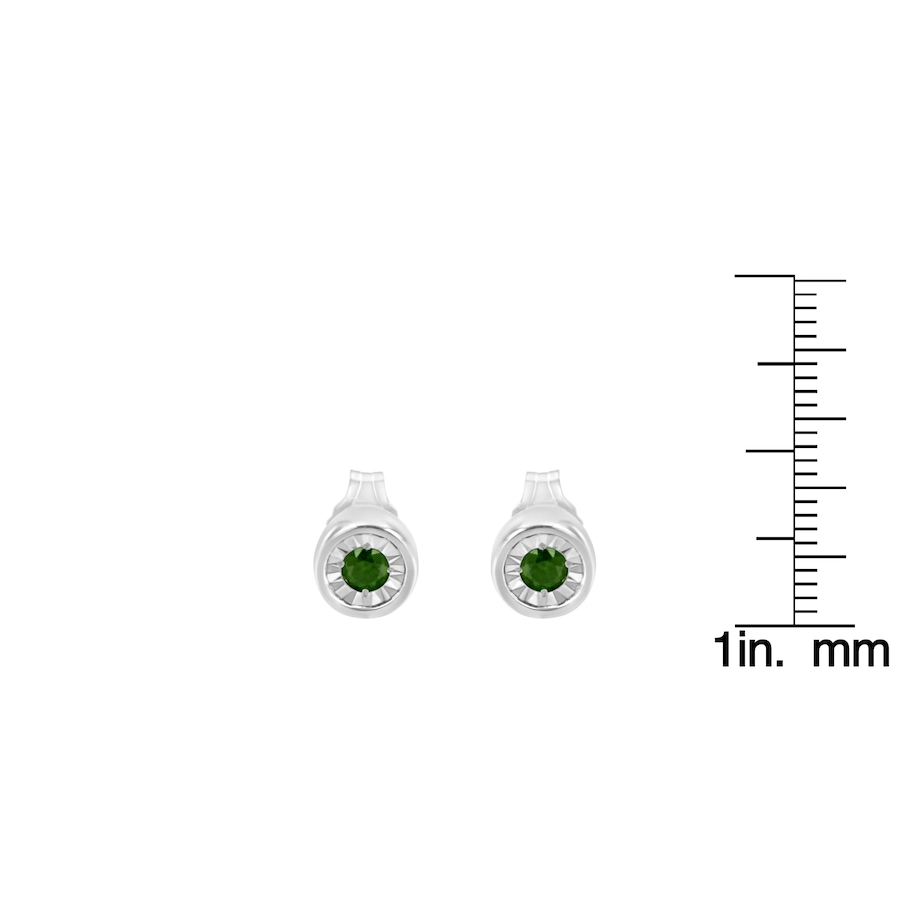 Image 990648_ALTMORE5.jpg, Product 990-648 / Price $468.00, .925 Sterling Silver 1/5 Cttw Round Brilliant-Cut Green Diamond Miracle-Set Stud Earrings (Fancy Color-Enhanced, I1-I2 Clarity) from Haus of Brilliance on TSC.ca's Jewellery department
