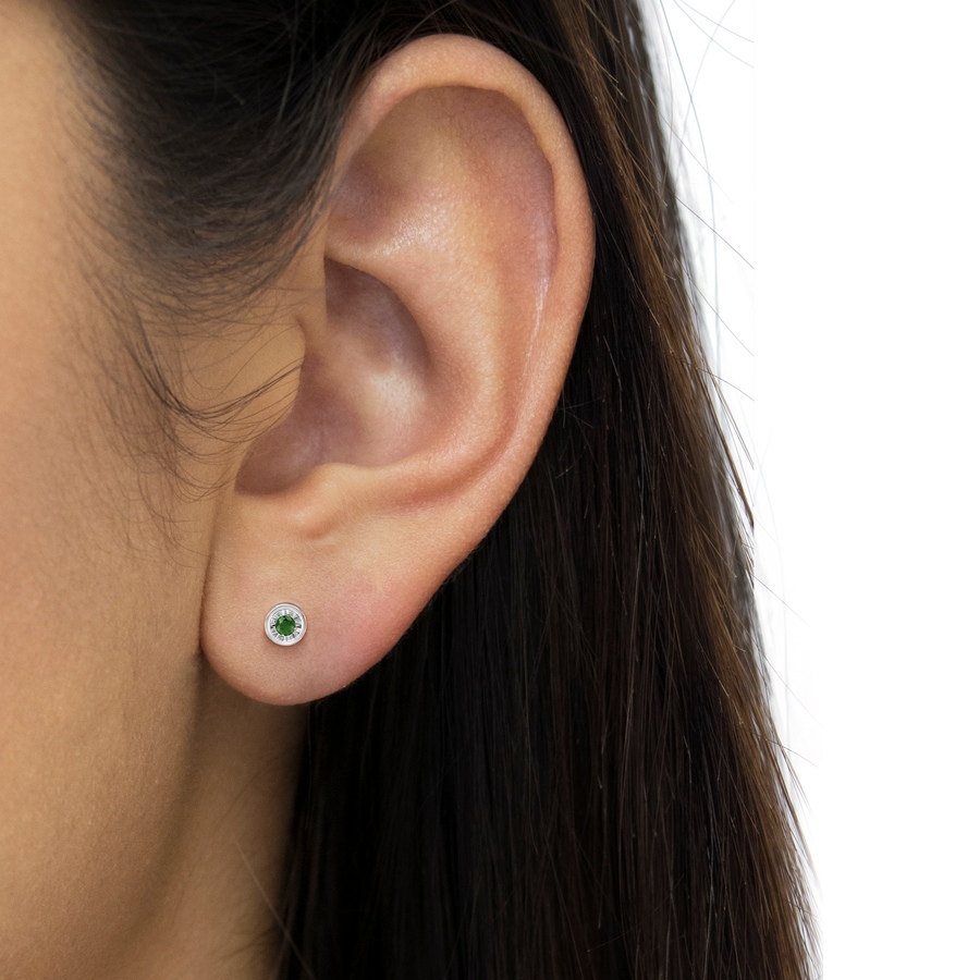 Image 990650_ALTMORE4.jpg, Product 990-650 / Price $527.00, .925 Sterling Silver 1/4 Cttw Round Brilliant-Cut Green Diamond Miracle-Set Stud Earrings (Fancy Color-Enhanced, I1-I2 Clarity) from Haus of Brilliance on TSC.ca's Jewellery department