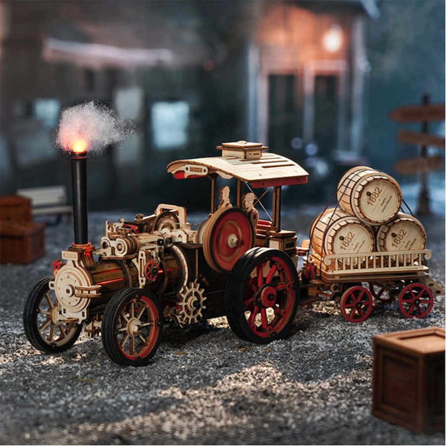 Image 991976_ALTMORE1.jpg, Product 991-976 / Price $59.95, ROKR Steam Engine Mechanical 3D Wooden Puzzle from Tradeopia on TSC.ca's Toys & Hobbies department