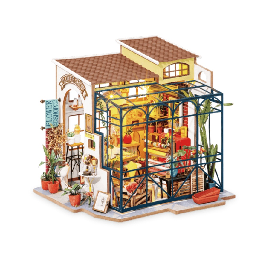 Image 991980.png, Product 991-980 / Price $59.99, Rolife Emily's Flower Shop Miniature House from Tradeopia on TSC.ca's Toys & Hobbies department