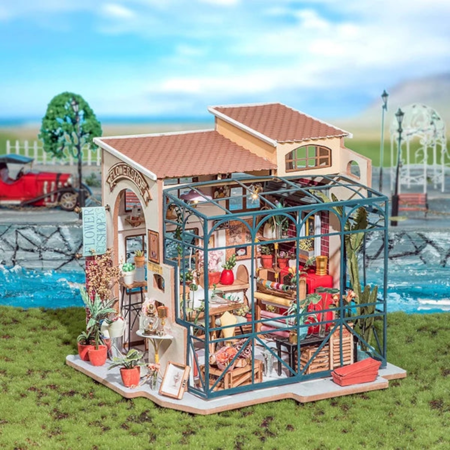 Image 991980_ALTMORE1.jpg, Product 991-980 / Price $59.99, Rolife Emily's Flower Shop Miniature House from Tradeopia on TSC.ca's Toys & Hobbies department