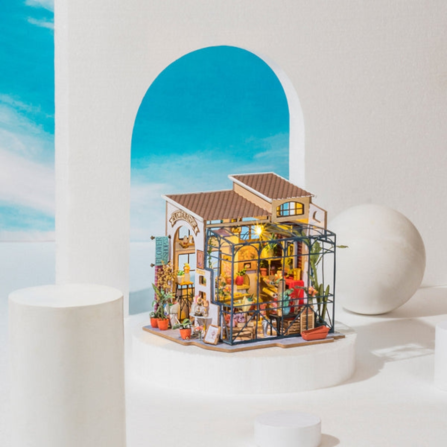 Image 991980_ALTMORE2.jpg, Product 991-980 / Price $59.99, Rolife Emily's Flower Shop Miniature House from Tradeopia on TSC.ca's Toys & Hobbies department