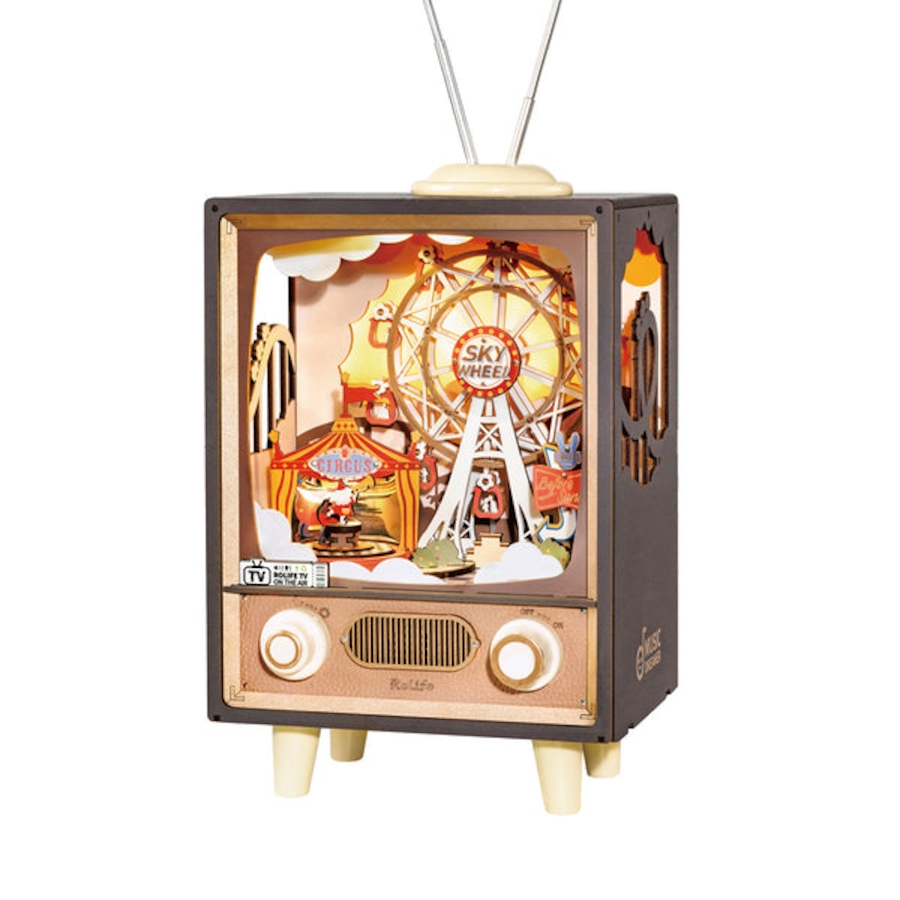 Image 991987.jpg, Product 991-987 / Price $44.95, Rolife Sunset Carnival DIY Music Box 3D Wooden Puzzle from Tradeopia on TSC.ca's Toys & Hobbies department