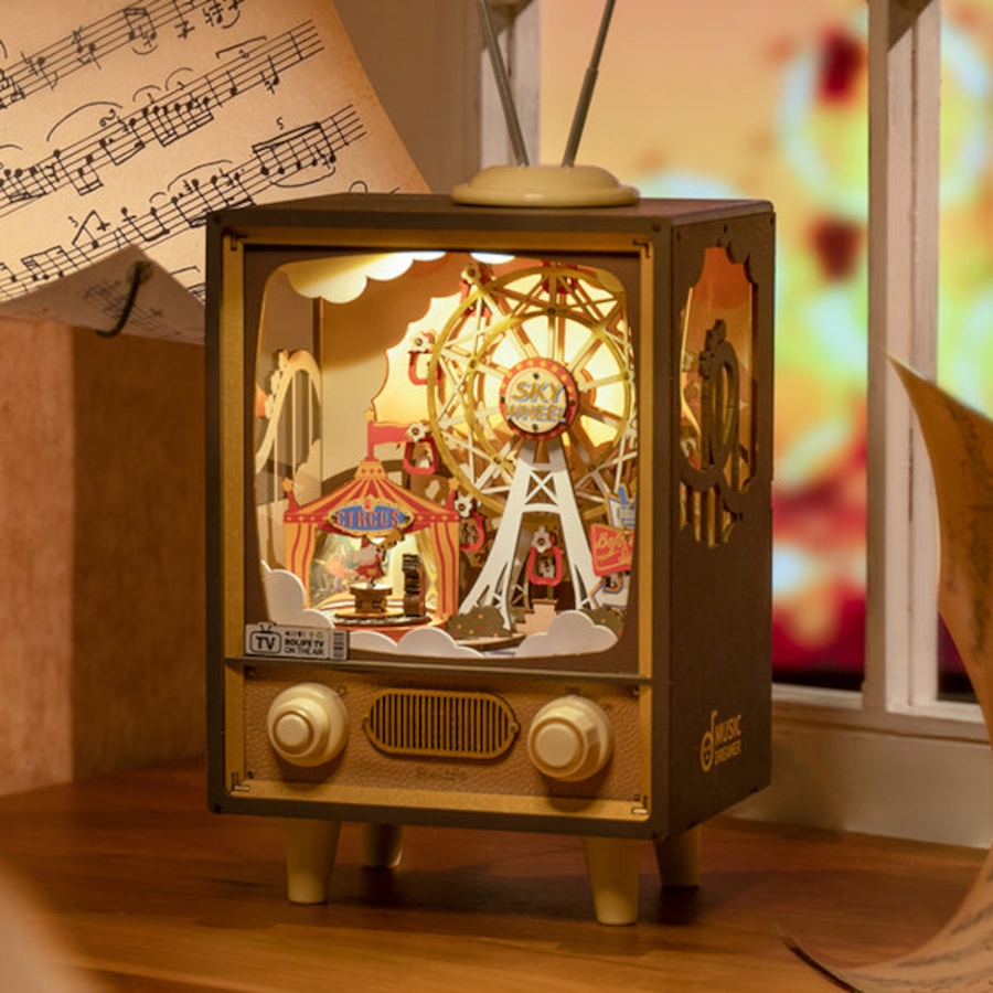 Image 991987_ALTMORE3.jpg, Product 991-987 / Price $44.95, Rolife Sunset Carnival DIY Music Box 3D Wooden Puzzle from Tradeopia on TSC.ca's Toys & Hobbies department