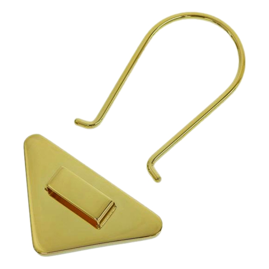 Image 992318_ALTMORE14.jpg, Product 992-318 / Price $676.00, Prada Enameled Metal Logo Pin Key Ring Black and Gold Purse Charm from Prada on TSC.ca's Fashion department