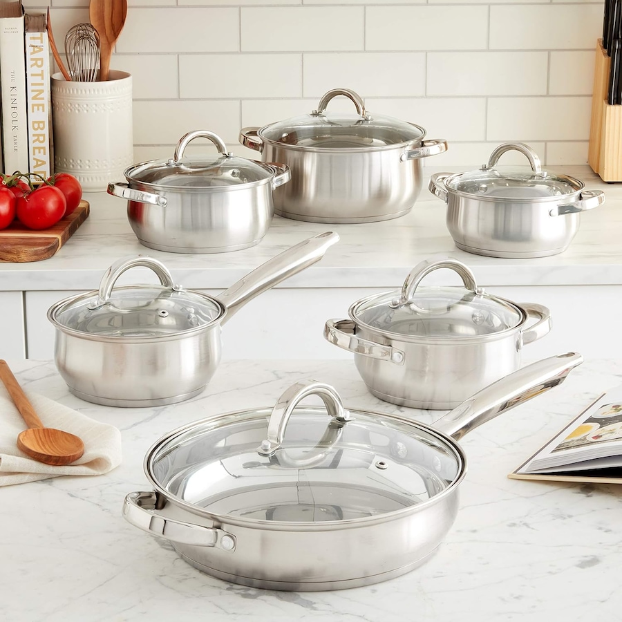 Image 992550_ALTMORE3.jpg, Product 992-550 / Price $129.00, Heim Concept 12-Piece Stainless Steel Cookware Sets with Glass Lid from Heim Concept on TSC.ca's Kitchen department