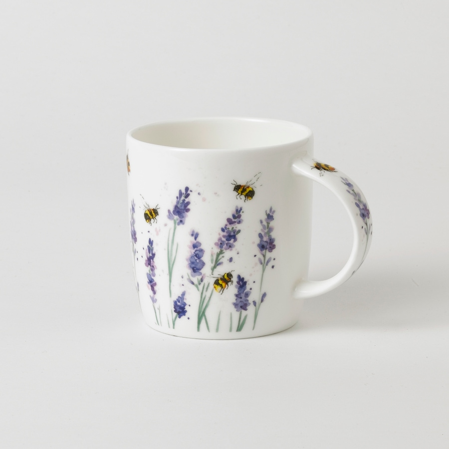 Image 992590.jpg, Product 992-590 / Price $168.00, Roy Kirkham Sophie Mug - Bees with Lavender, Set of 6, Bone China Ceramic Made in England 380 ml from Roy Kirkham on TSC.ca's Home & Garden department