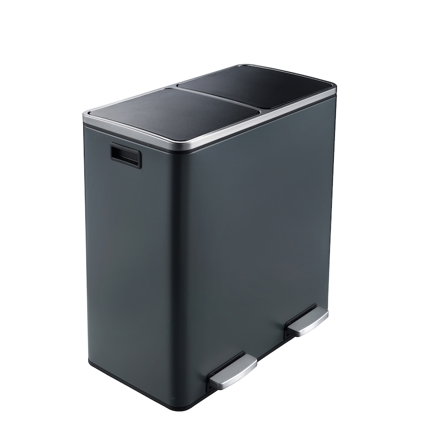 Image 992598.jpg, Product 992-598 / Price $240.00, Heim Concept 60L Dual Compartment Trash Can - Matt Grey from Heim Concept on TSC.ca's Home & Garden department