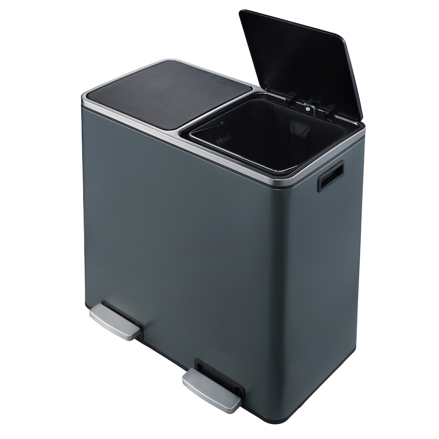 Image 992598_ALTMORE5.jpg, Product 992-598 / Price $240.00, Heim Concept 60L Dual Compartment Trash Can - Matt Grey from Heim Concept on TSC.ca's Home & Garden department