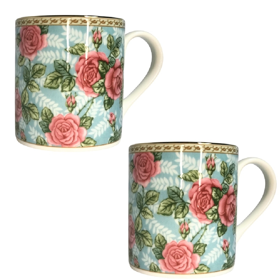 Image 992632.jpg, Product 992-632 / Price $206.00, Roy Kirkham THE CLASSIC COLLECTION FLORAL SCENTS LARCH MUGS - ROSE - Set of 6, Bone China Made in England from Roy Kirkham on TSC.ca's Home & Garden department