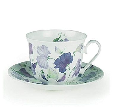 Roy Kirkham Breakfast Cup/Saucer-SWEET PEA-LILAC Set of 2