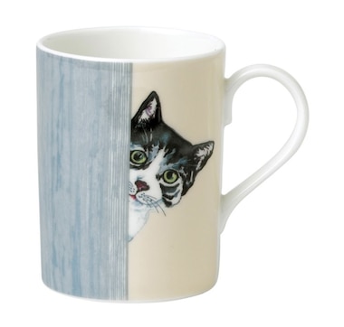 Roy Kirkham LUCY MUG-DOG THROUGH THE DOOR, Set of 6, Bone China Ceramic, Made in England